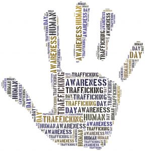 Tag or word cloud human trafficking awareness day related