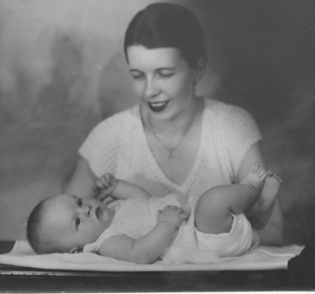 Baby Jack Ammann with his mother